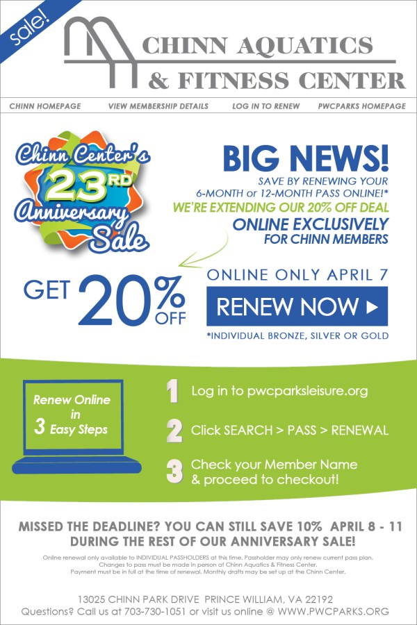 Online Membership Renewal Email